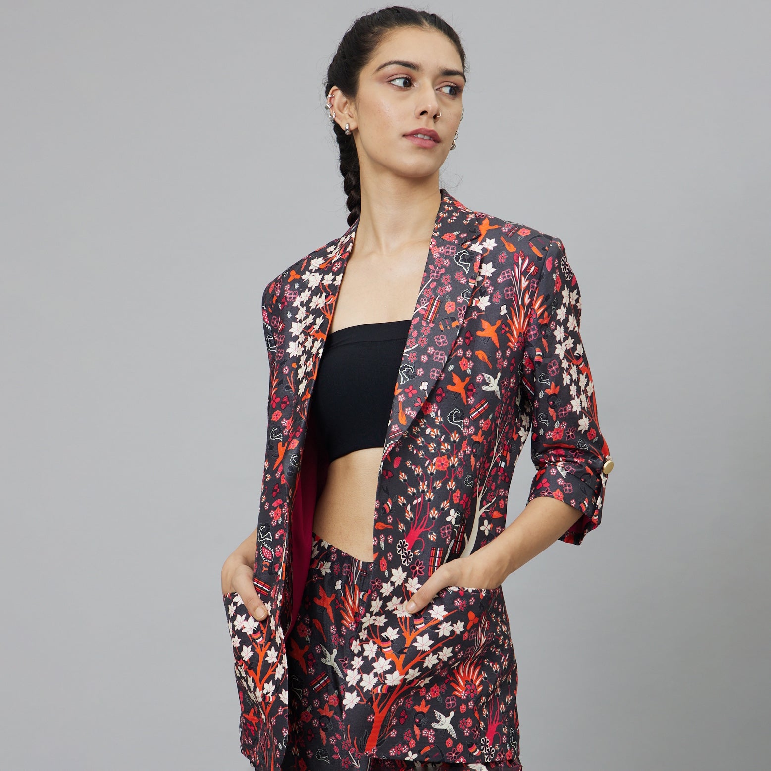 CONCRETE JUNGLE PRINT PANT SUIT
