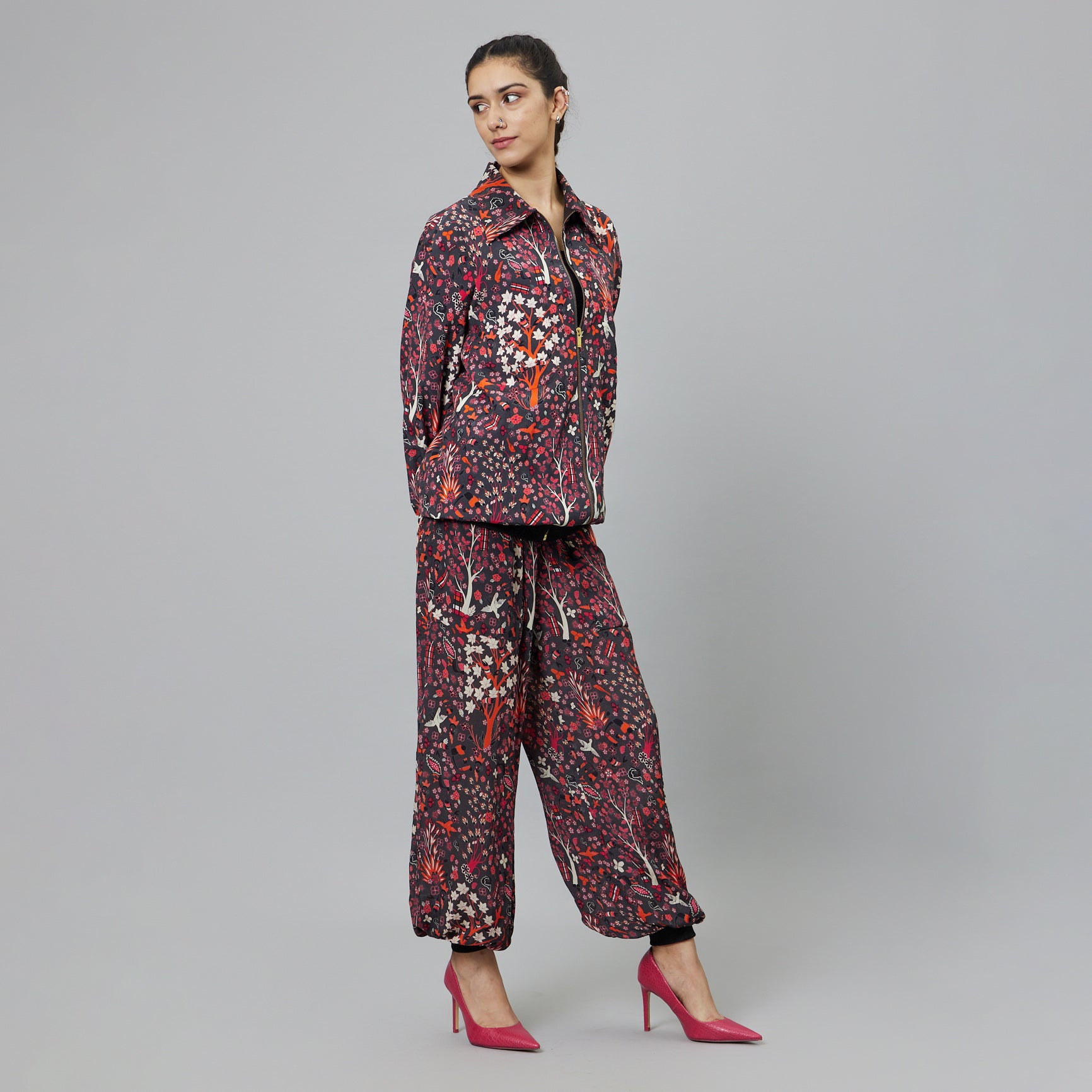 CONCRETE JUNGLE PRINT BOMBER JACKET