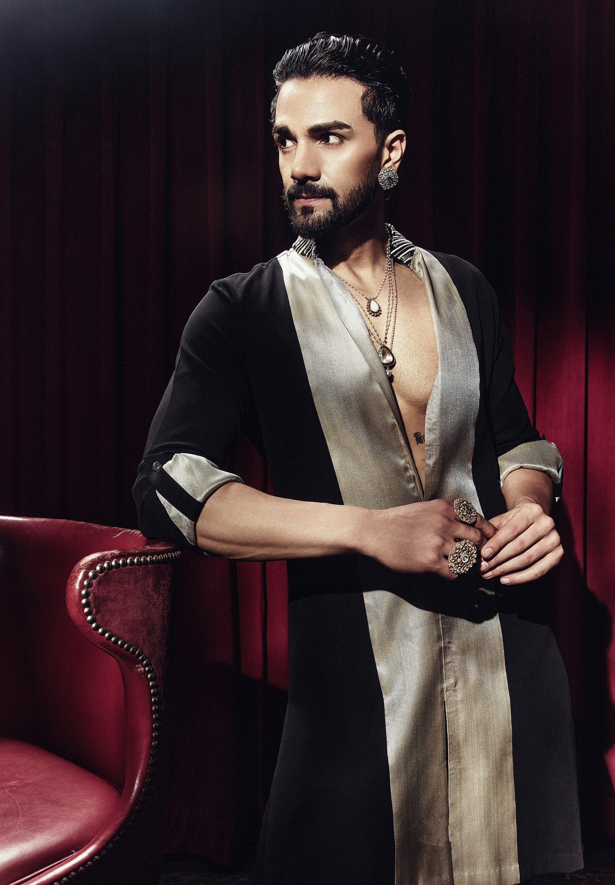 ZAMEER METALLIC KURTA SET