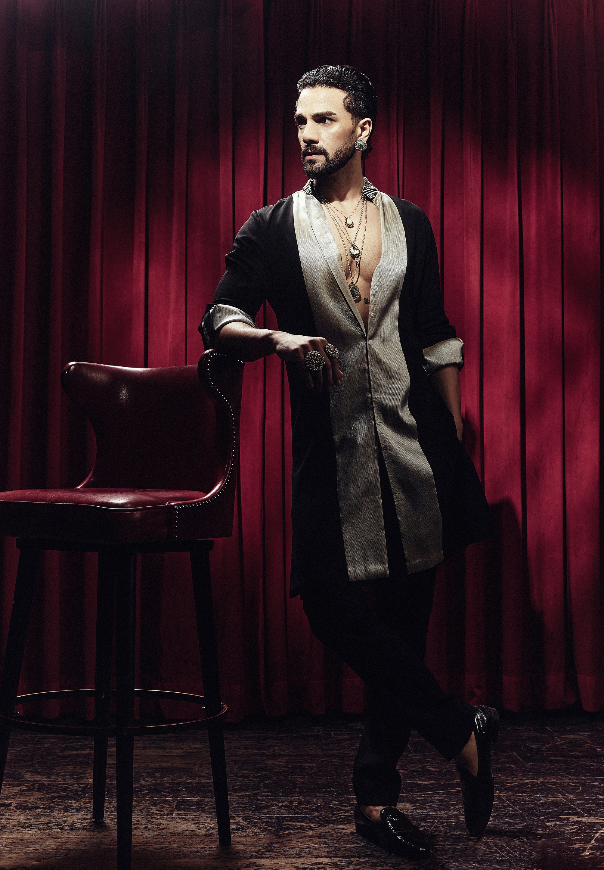 ZAMEER METALLIC KURTA SET