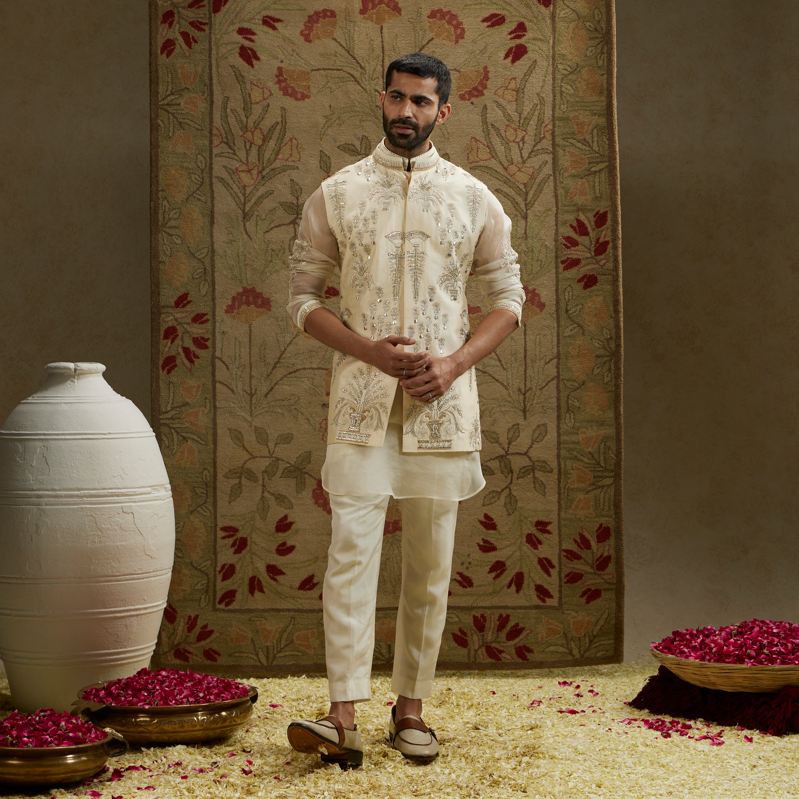 Cream Bundi Set