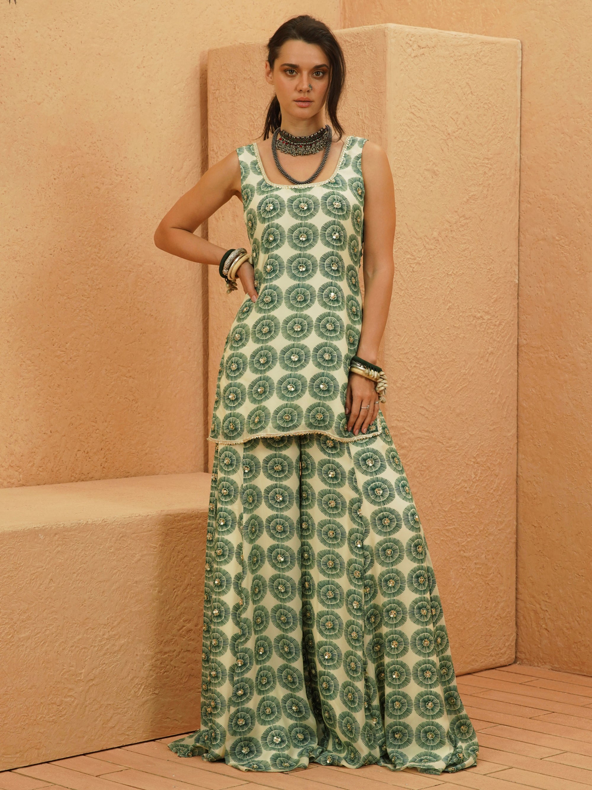 AZIZA KURTA AND SHARARA