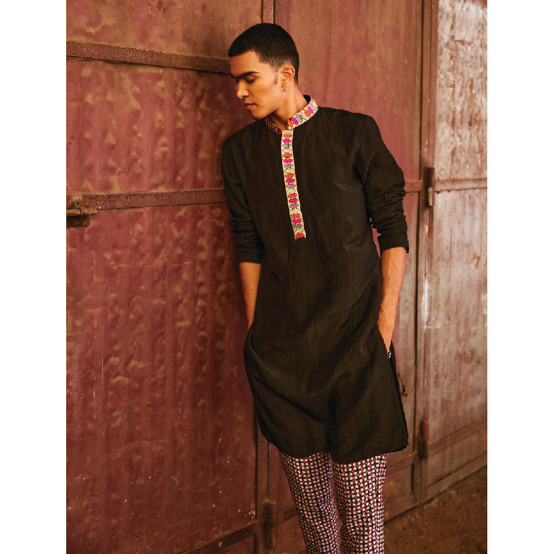BLACK KURTA SET