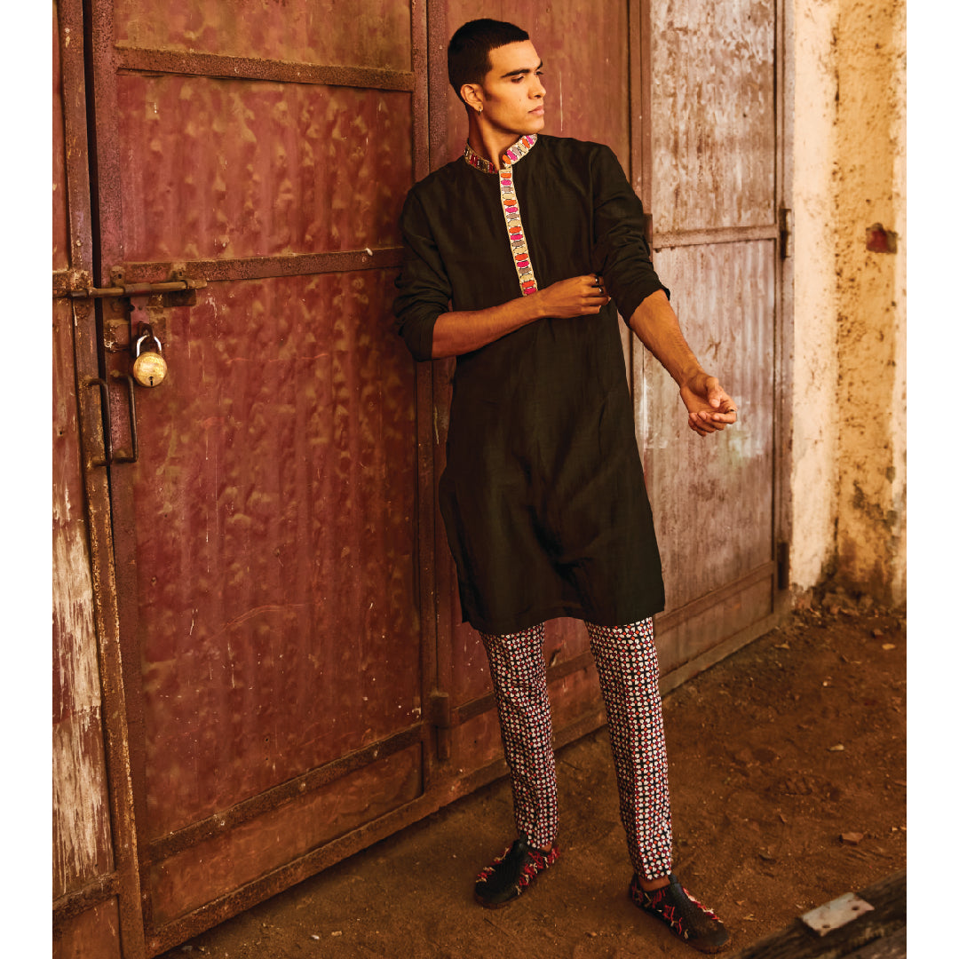 BLACK KURTA SET