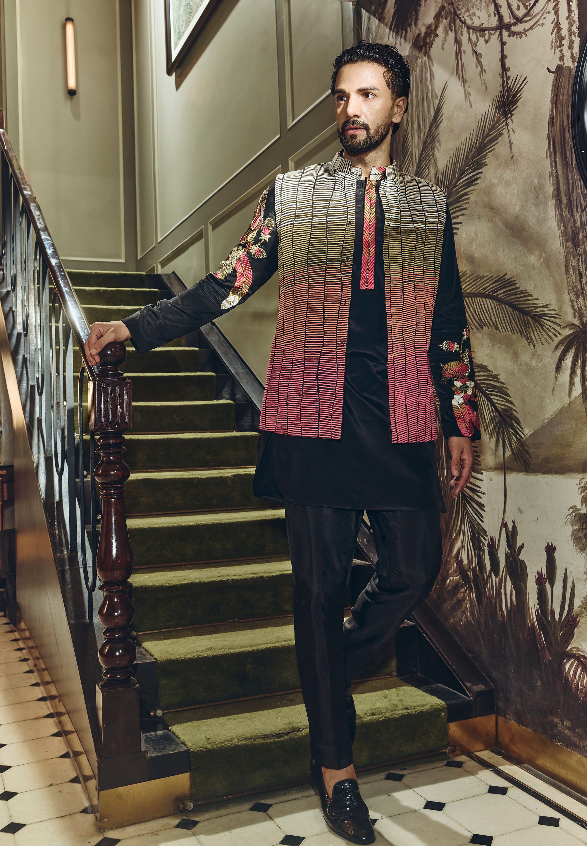INDRA TROPICAL KURTA SET