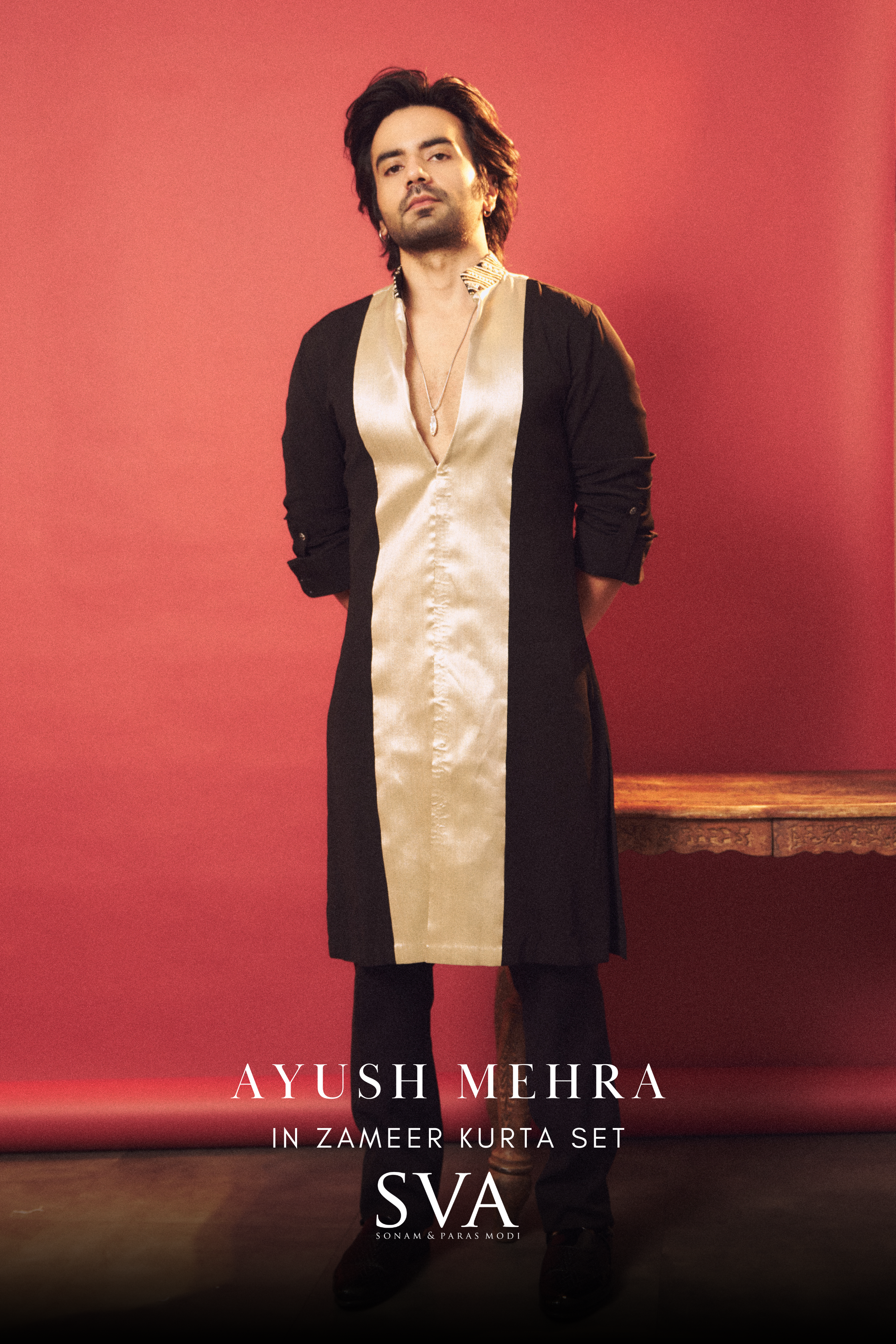 Ayush Mehra in METALLIC KURTA SET