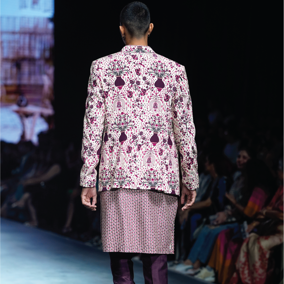 SVA  Menswear Beige Sherwani with Self Flower Butti and Pant –  LIVEtheCOLLECTIVE
