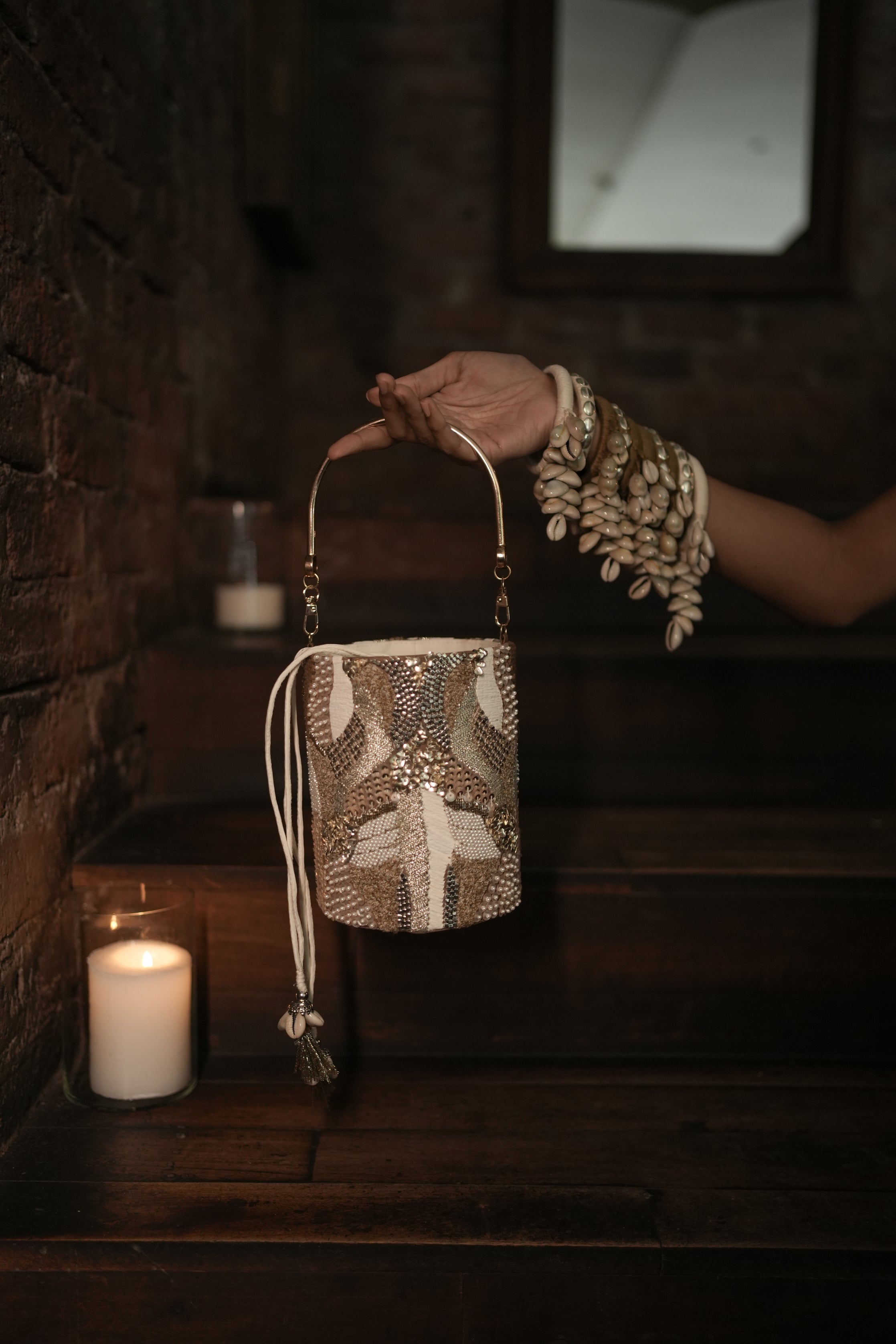 Multi-coloured Bucket Bag