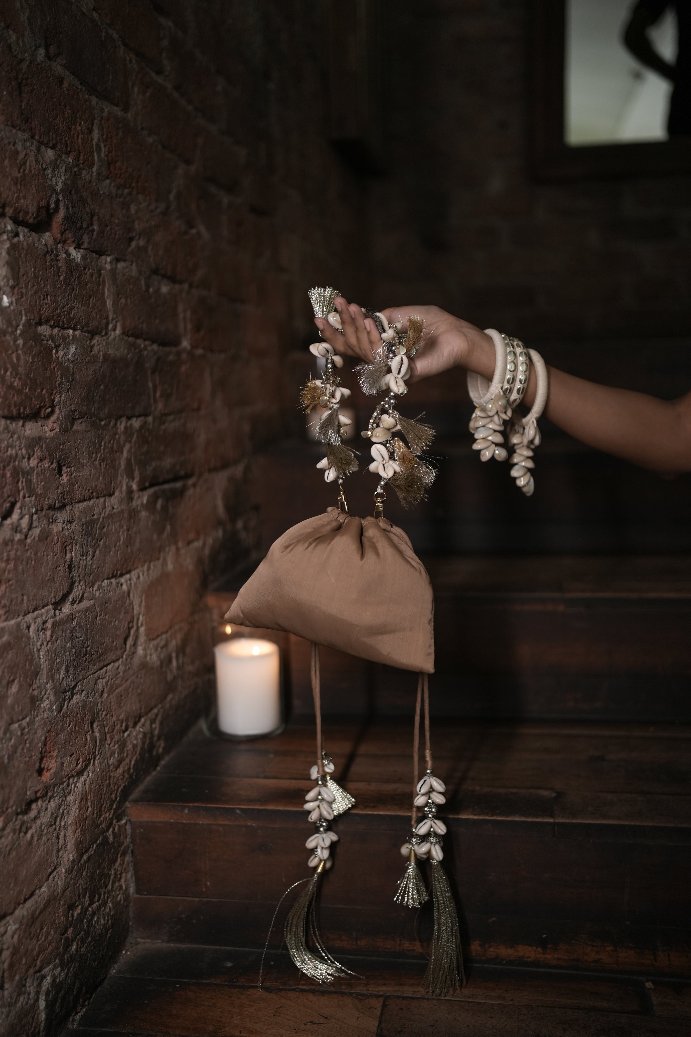 Dull Gold Potli Bag