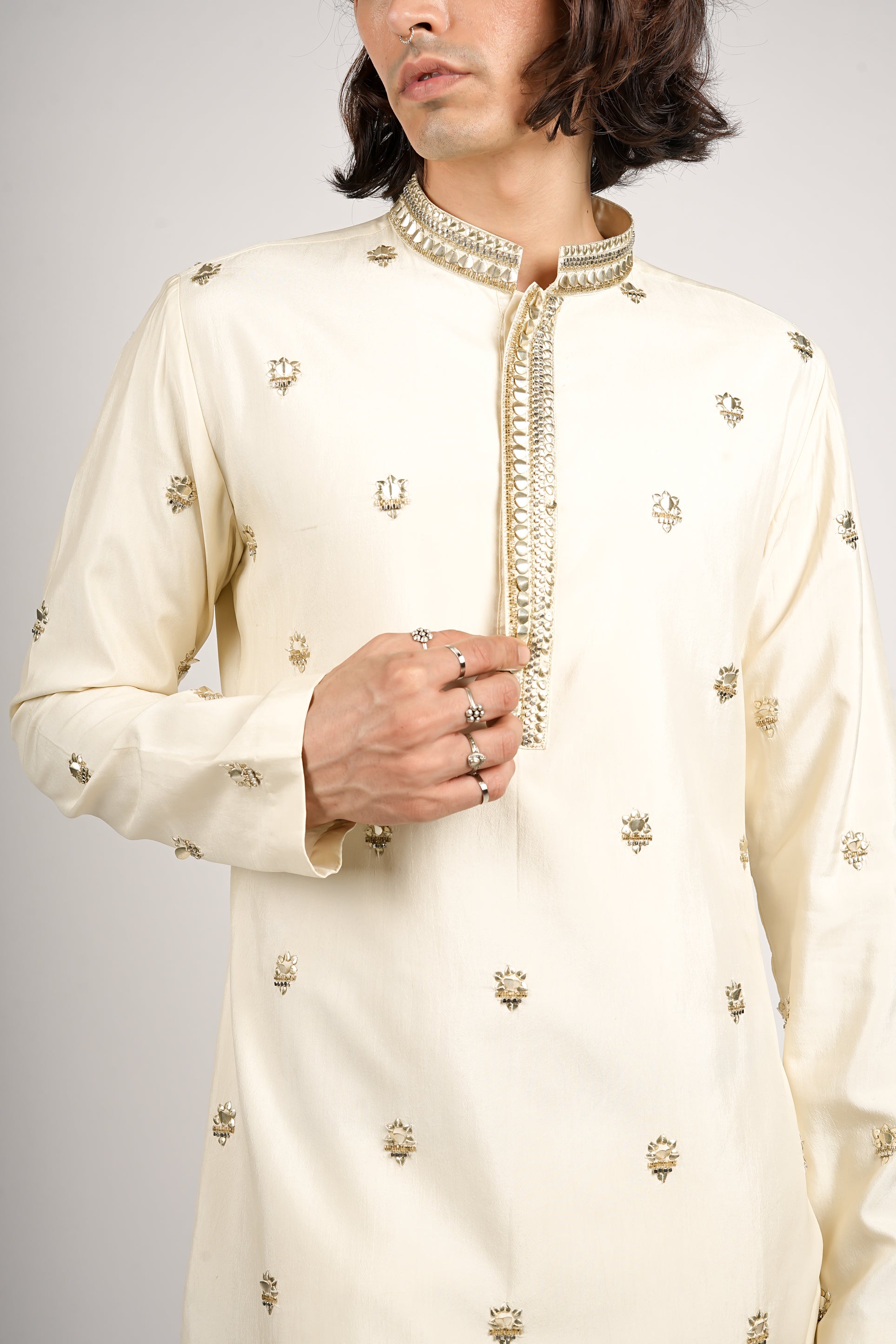 VAYU IVORY EMBELLISHED KURTA SET
