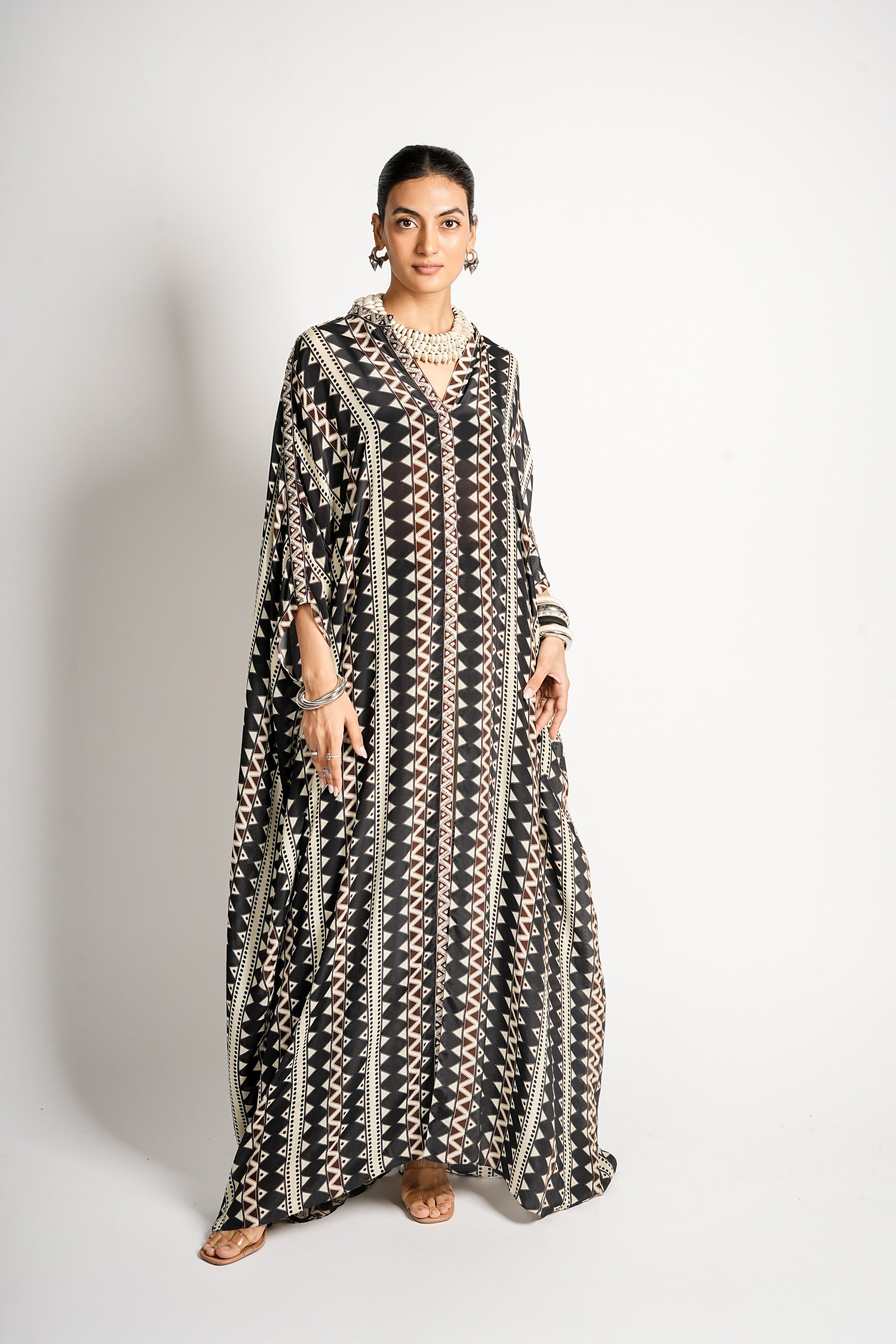TRIBAL NOIR KAFTAN SET