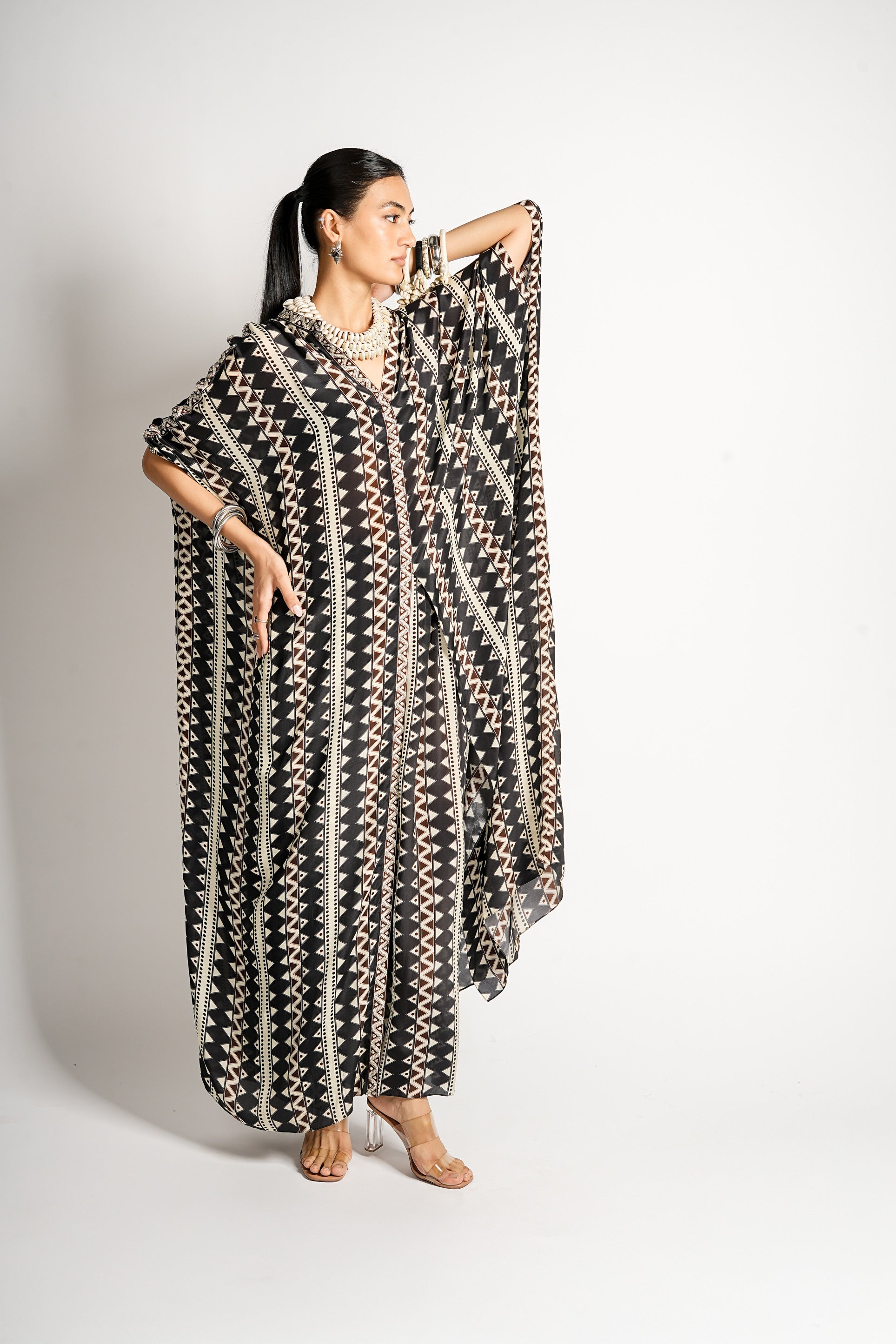 TRIBAL NOIR KAFTAN SET
