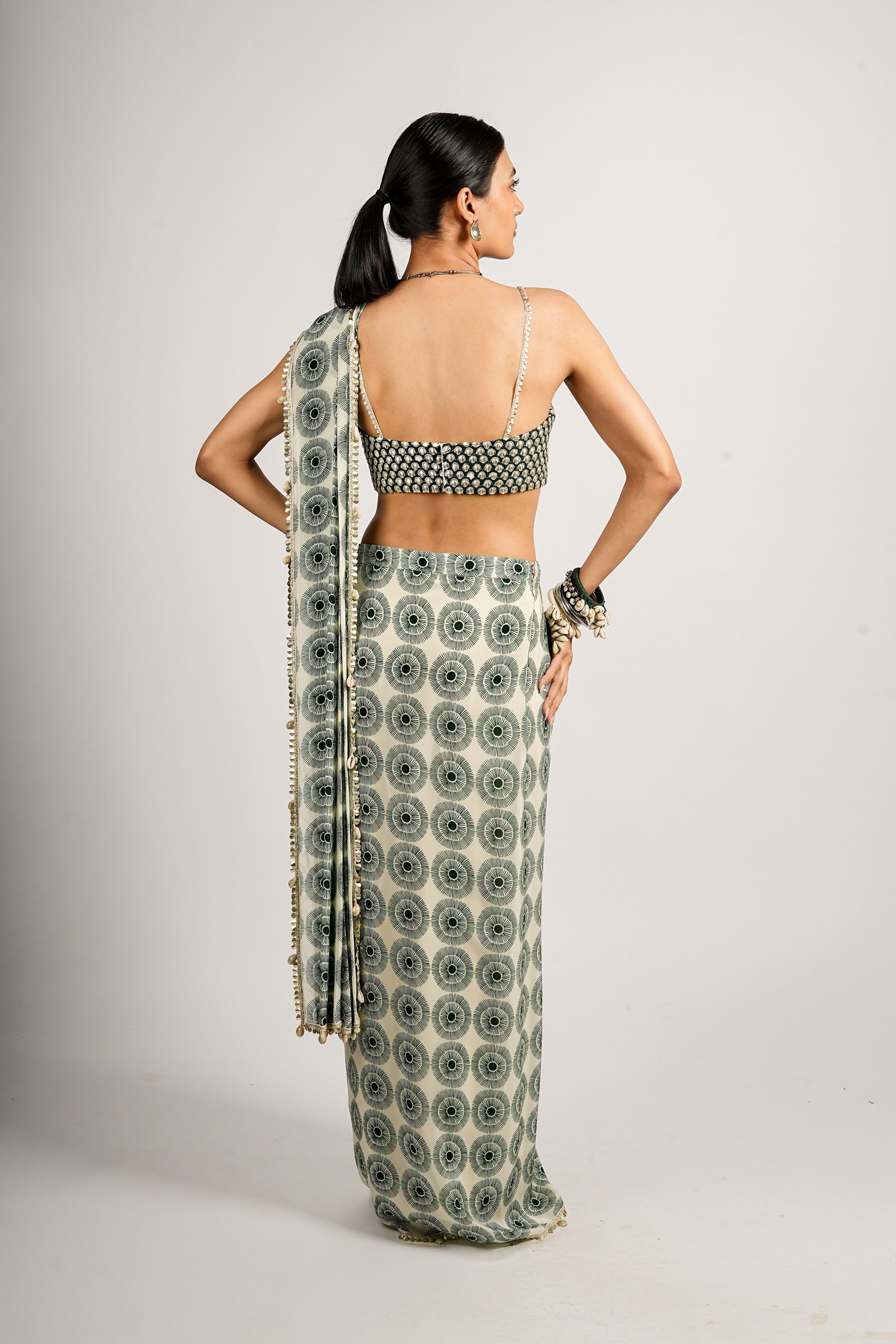 ANYA SAREE WITH METALLIC  BUSTIER