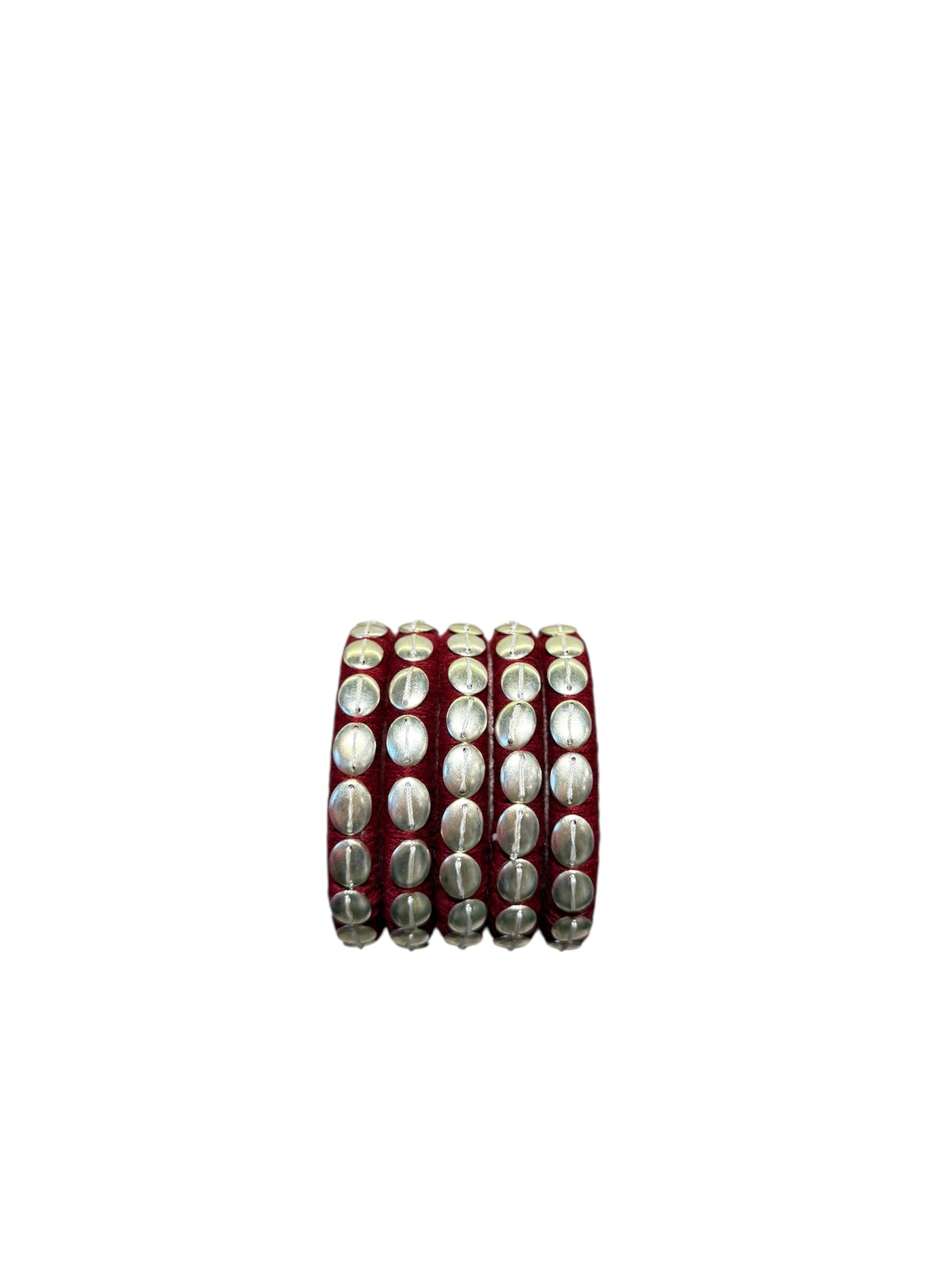 Maroon Bangle Set